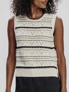 Varley Athena Pointelle Knit Sweater Vest VAR02530